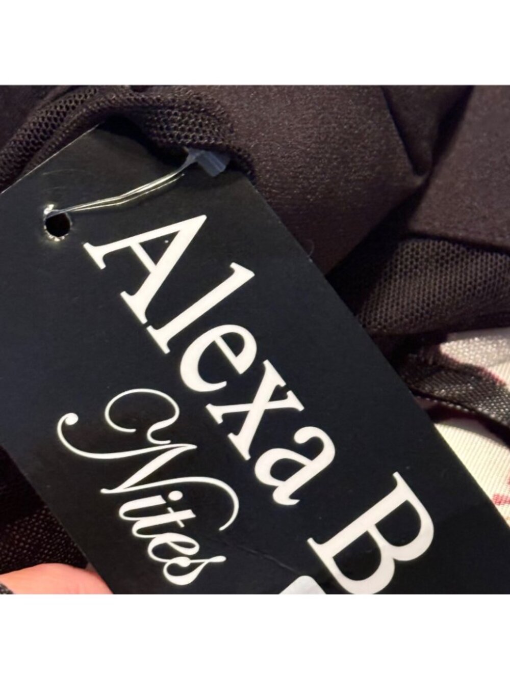 Alexa B Nites Floral Satin Midi Dress Black & Pink Size 8 women dress. NWT - Picture 12 of 12